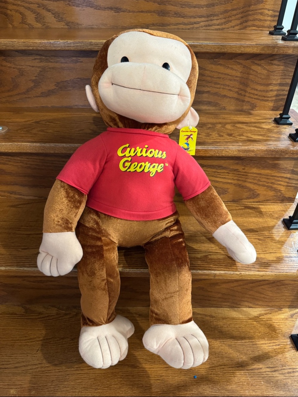 Giant 28”Curious George Kellytoy Plush Toy Stuffed Animal